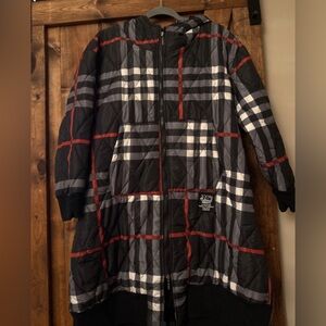 Plaid Hooded Coat